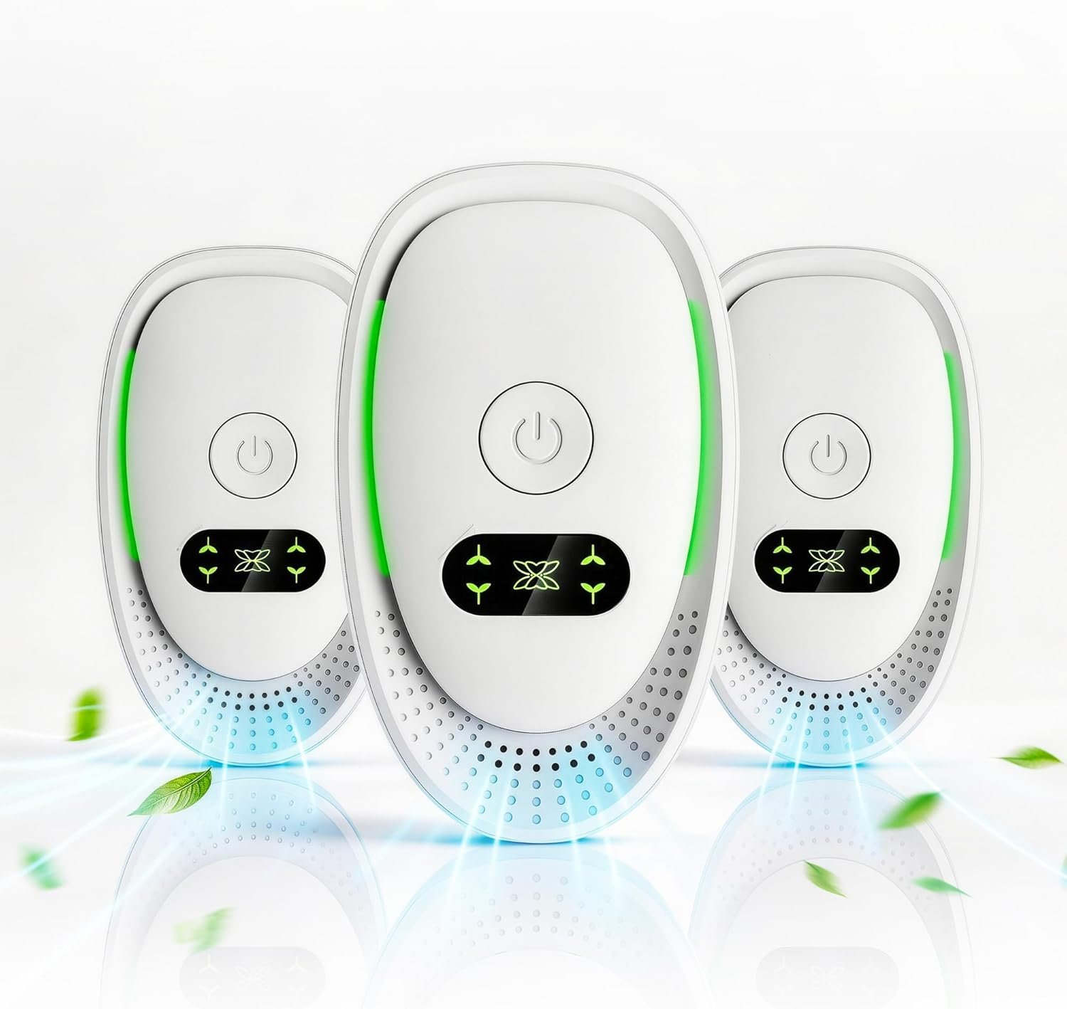 Air Ionizers 3 Pack, Small Negative Ion Air Purifiers for Home, Bedroom, Office, Kitchen & Travel, Low Noise Portable Air Freshener for Odor, Smoke, Dust, Pets, Fresh Odor Eliminator Kit