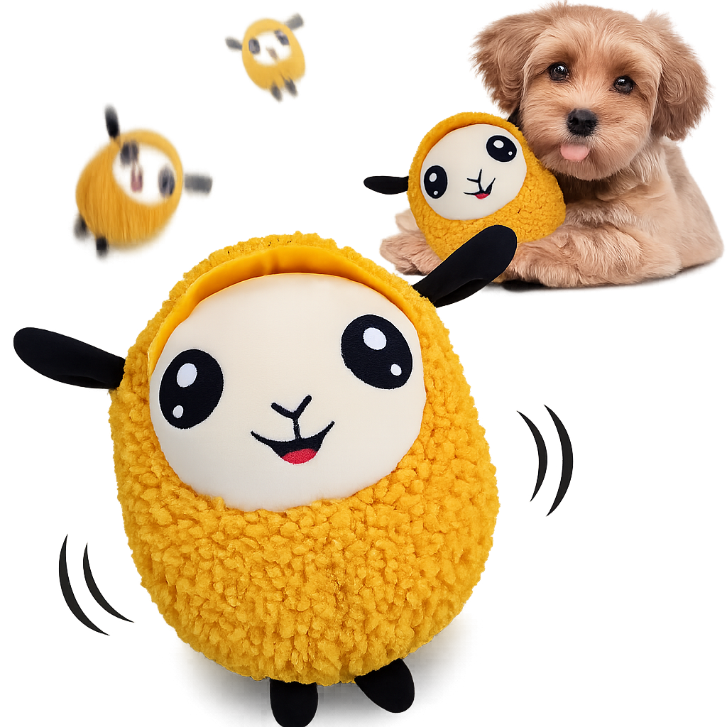 Interactive Moving Dog Toys, 2026 Upgraded Jumping Squeaky Moving Dog Ball, Rechargeable Plush Chew Toys for Small/Medium/Large Dogs to Keep Them Busy (Orange)