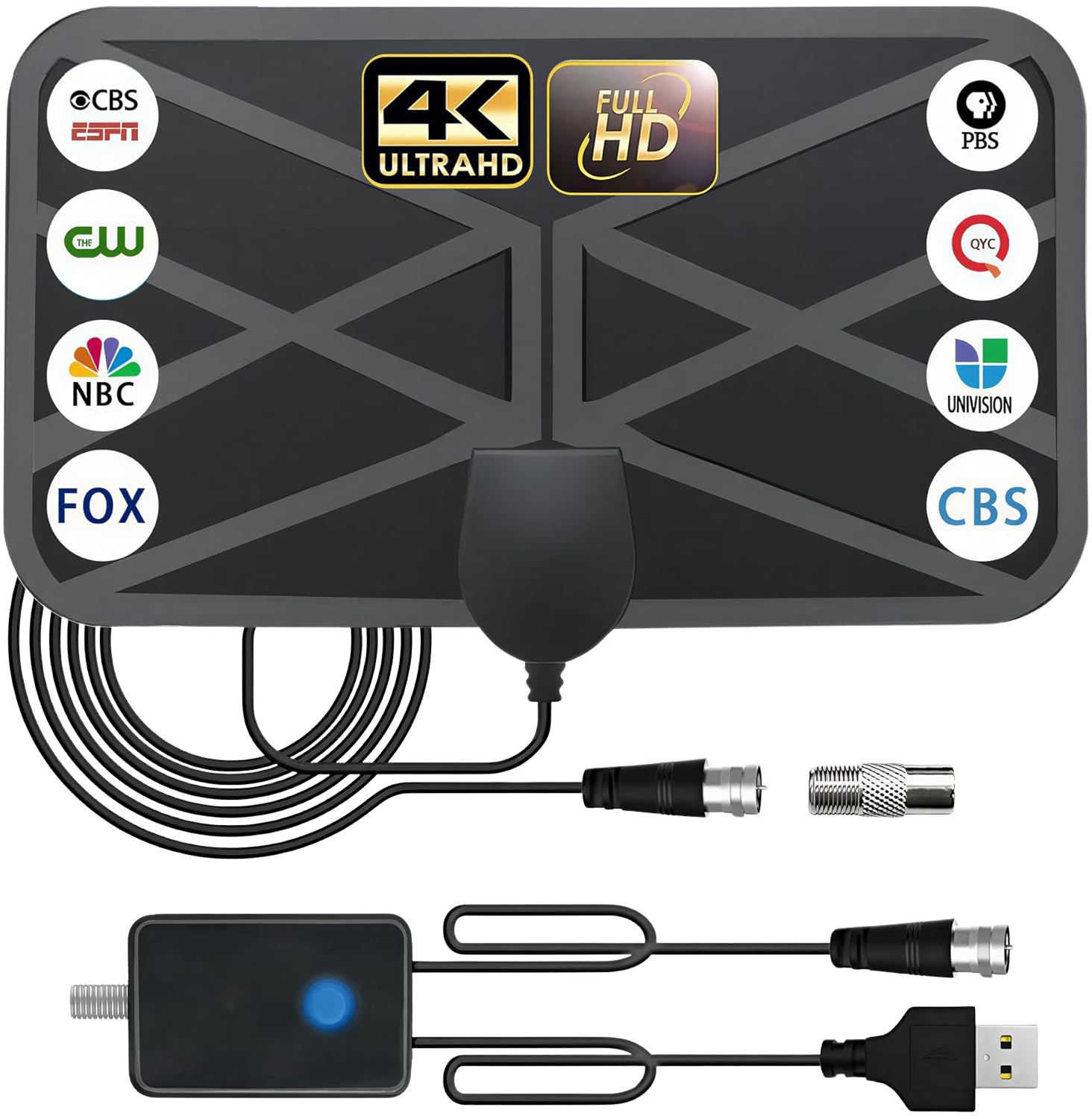 TV Antenna for Smart TVs and All Older TVs, Indoor Outdoor Clear Digital Antenna with 4K 1080p Support – Coaxial Cable and Amplifier6