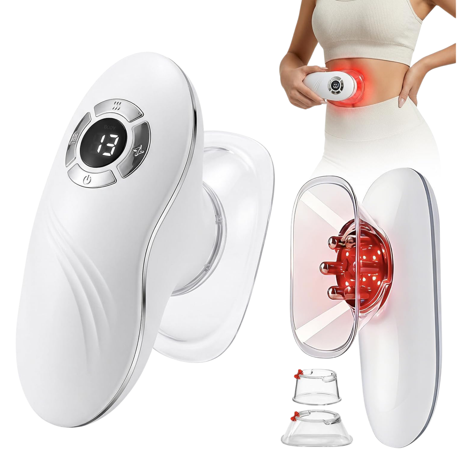 5-in-1 Face & Body Sculpting Machine, Gua Sha & Vacuum Cupping Massager, Lymphatic Drainage, Anti-Cellulite & Skin Firming Care for Belly, Arms, Legs, Waist & Back