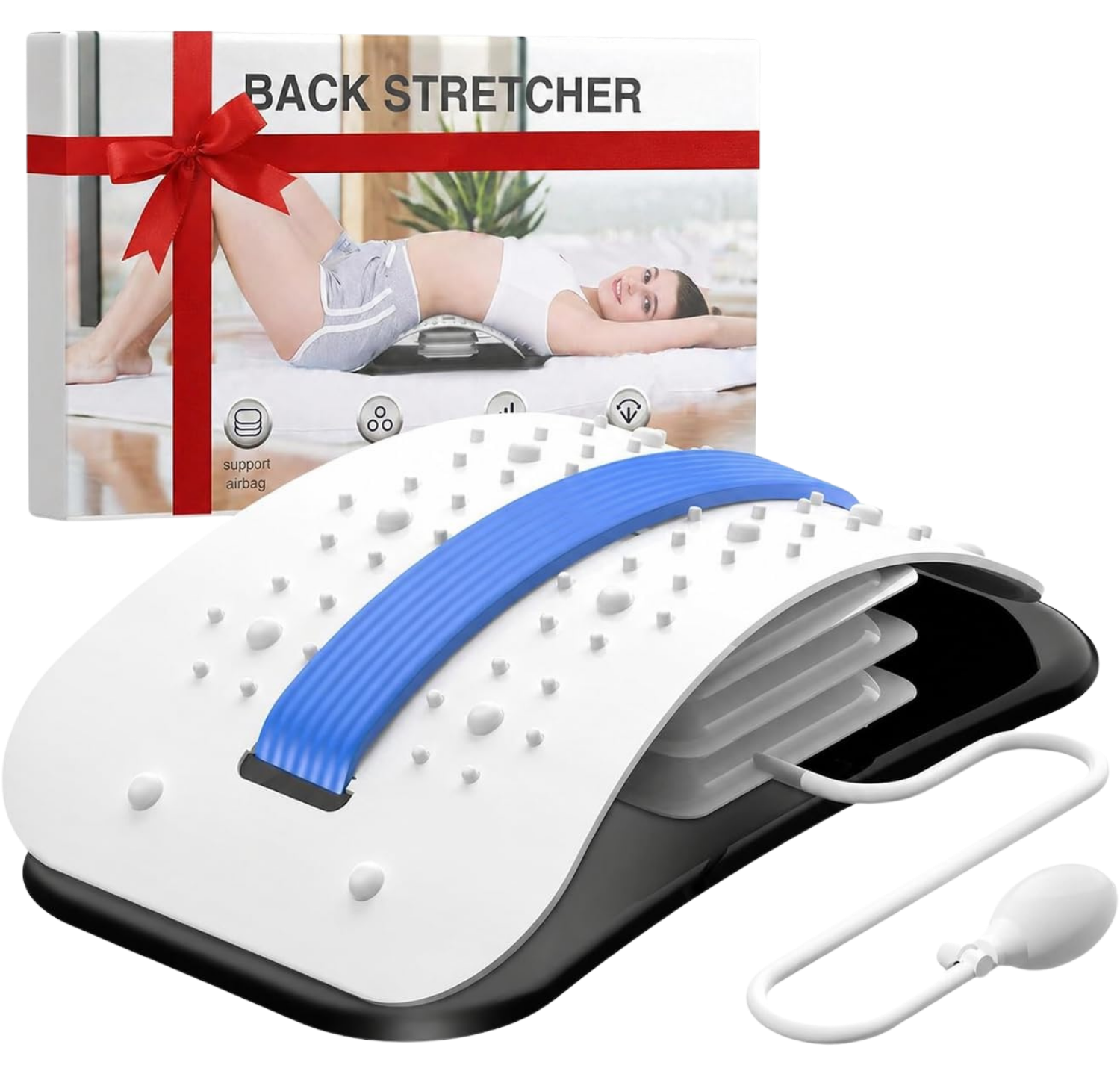 Back Stretcher for Lower Back Pain Relief,Adjustable Inversion Lumbar Traction Device,Lumbar Support Board for Spinal Decompression and Scoliosis,Sciatic Nerve Release Tool,Back Cracker Board