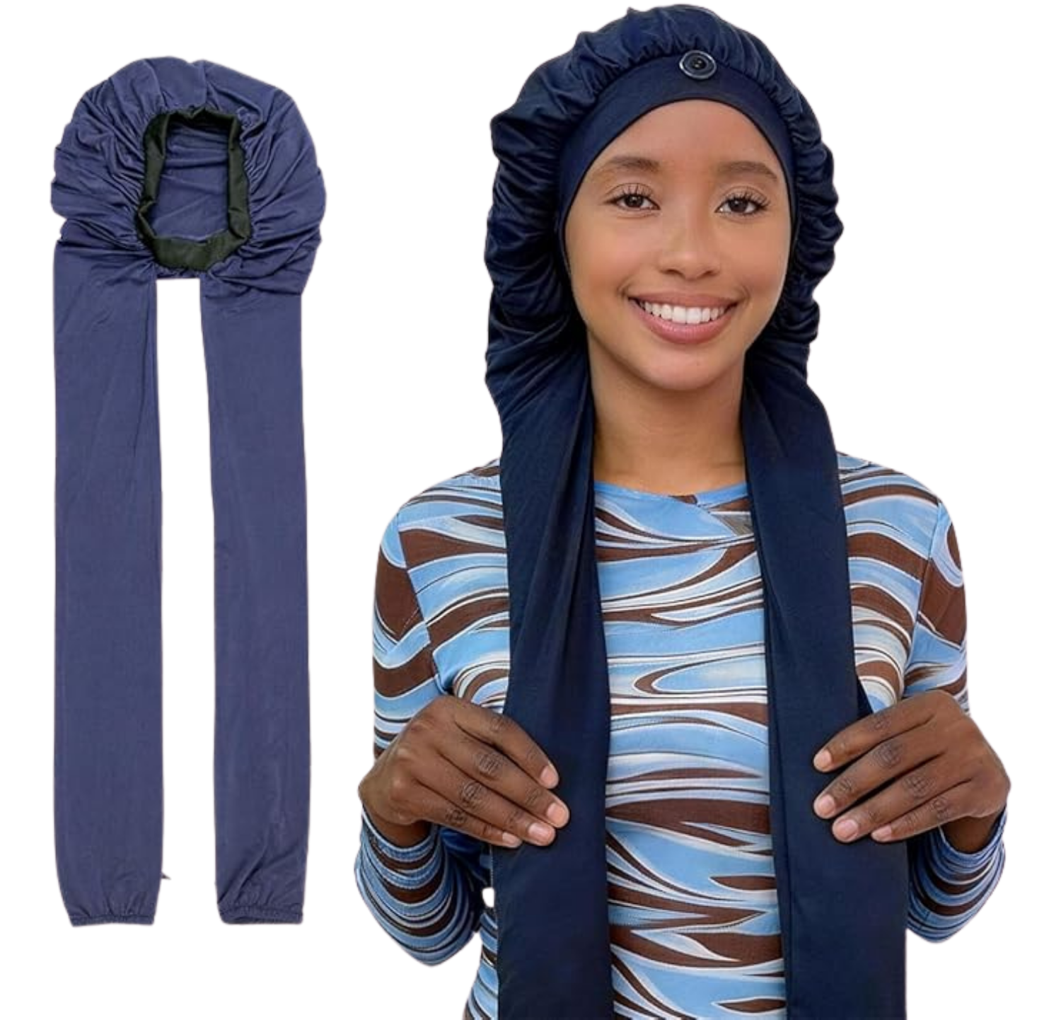 Bonnet for Braids, Braid Bonnets for Sleeping Women, Long Hair for Women, 2 in 1 Hair & Braids Protection