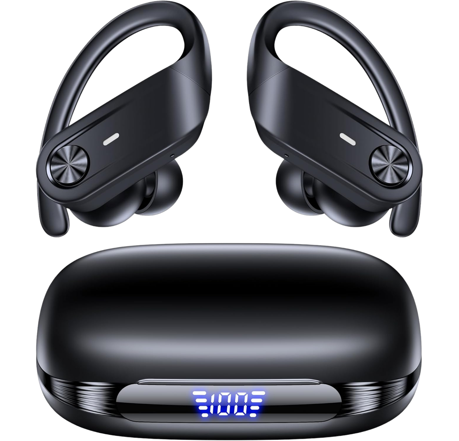 Hybrid Active Noise Cancelling Wireless Ear Buds 80 Hrs Playtime Hi-Res Stereo Quality Bluetooth Earbuds with Transparency Mode Headphones Bluetooth Earhooks ANC Earphones for Work Sports Travel