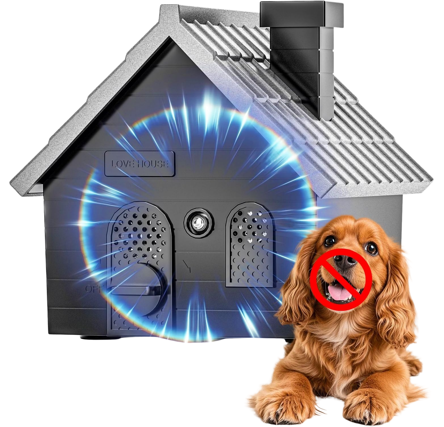 AODA Anti Barking Device for Dogs, Ultrasonic Dog Bark Deterrent Devices, Dog Barking Silencer up to 50 FT, Dog Barking Control Device, Bark Box Indoor Outdoor Use